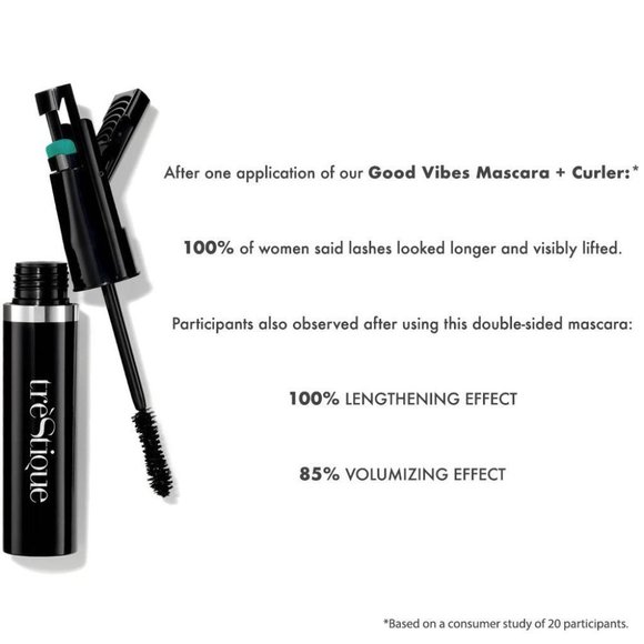 TRÈSTIQUE  Good Vibes 2-in-1 Lash Curler + Mascara - Picture 2 of 8